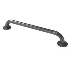 Nyma Pro Round Flange Grab Rail With Exposed Fixings - 610mm - Steel - Grey - GR-24/35/GY