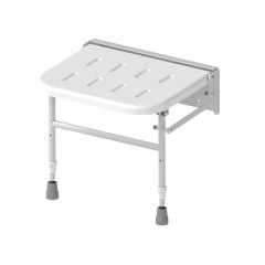 Nyma Care Premium Wall Mounted Shower Seat With Legs - White - SB-070/WH