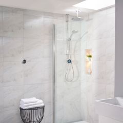 Aqualisa Optic Q Smart Shower Exposed with Adj and Ceiling Fixed Head - HP/Combi - OPQ.A1.EV.DVFC.20