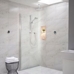 Aqualisa Optic Q Smart Shower Concealed with Adj and Ceiling Fixed Head - Gravity Pumped - OPQ.A2.BV.DVFC.20