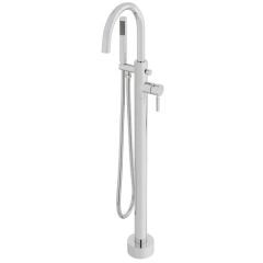 Vado Origins Bath Shower Mixer with Shower Kit Single Lever Floor Mounted with Swivel Spout - ORI-233-CP
