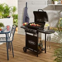 Outback Omega 250 Gas BBQ With Warming Rack - Black - OUT370727