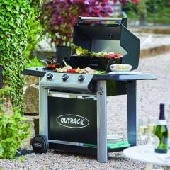 Outback Magnum 3 Burner Hybrid BBQ - Stainless Steel - OUT370763