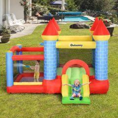 Outsunny Bouncy Castle with Slide & Pool - 3 x 2.75 x 2.1m - 342-017V70