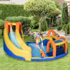 Outsunny 5-in-1 Large Bouncy Castle with Slide & Pool