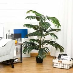 Outsunny Palm Artificial Plant - 1400mm - Green - 844-350
