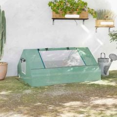 Outsunny Mini Greenhouse With Zipped Windows And Door - Green - 845-153V00DG