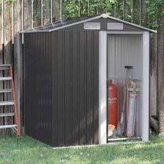 Outsunny Outdoor Storage Shed with Sliding Door 152 x 132 x 188cm - Grey - 845-291V01