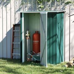 Outsunny 5 x 3ft Outdoor Storage Shed with Lockable Door - Green - 845-328V01GN
