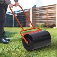 Outsunny Combination Push / Tow Lawn Roller 38L - Black & Red - 845-343RD