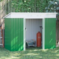 Outsunny 7 x 4ft Metal Garden Storage Shed with Sliding Door & Air Vents - Green - 845-428V02GN