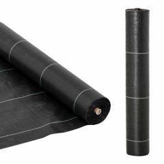 Outsunny 2x50m Weed Barrier Fabric - Black - 845-482