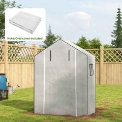 Outsunny Replacement Greenhouse Cover With Roll-Up Door And Windows - 845-944V00WT