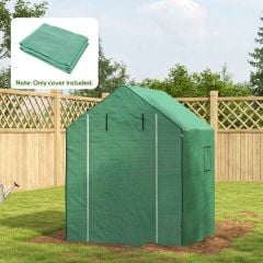Outsunny Replacement Greenhouse Cover With Roll-up Door and Windows - 845-945V00GN