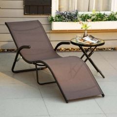 Outsunny Outdoor Chaise Lounge Folding Lounger Chair