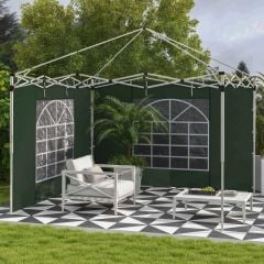 Outsunny Replacement Side Panels for 3x3m or 3x6m Pop Up Gazebo - Set of 2 - Green - 84C-437V00GN