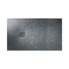 Roca Terran 1400 x 800 Superslim Stonex Shower Tray No Frame - Slate