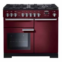 Rangemaster Professional Deluxe 100 Dual Fuel Cooker - Cranberry - PDL100DFFCY/C