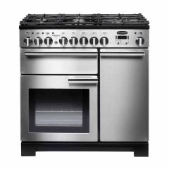 Rangemaster Professional Deluxe 90 Dual Fuel Cooker - Stainless Steel - PDL90DFFSS/C