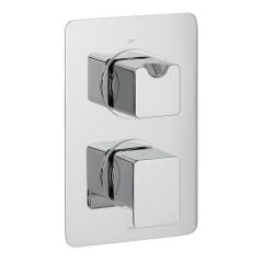 Vado Phase 2 Outlet 2 Handle Thermostatic Shower Valve Wall Mounted - Chrome - PHA-148D/2-C/P