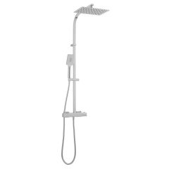 Vado Phase Thermostatic Bar Mixer Shower With Shower Kit + Fixed Head - Chrome - PHA-149RRK-CP