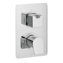 Vado Photon 2 Outlet 2 Handle Thermostatic Shower Valve Wall Mounted - Chrome - PHO-148D/2-C/P