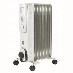 PIFCO 1.5kW Oil Filled Radiator - 7 Fins - White - 203854