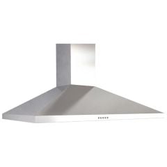 Prima 60cm Chimney Hood - Stainless Steel - Mounted Side View