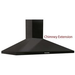 Prima Chimney Hood Extension - Mounted Front Side View