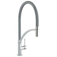Prima+ Swan Neck Single Lever Mixer Tap with Pull Out Spray - Gun Metal - BPR712