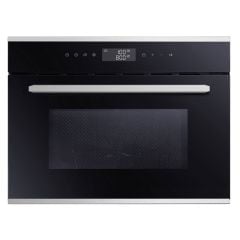 Prima Built In 1000W Microwave Grill - Black & Stainless Steel - PRCM450
