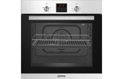 Prima Single Built-In Electric Fan Oven Stainless Steel - Face Display Front View