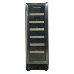 Prima 300mm Stainless Steel Wine Cooler - Face Display Front View