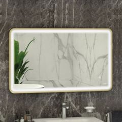 RAK Ceramics Art Soft 600 x 1200mm LED Illuminated Mirror - Brushed Gold - RAKARTSFBG5004