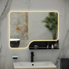 RAK Ceramics Ornate 600 x 800mm LED Illuminated Mirror - Brushed Gold - RAKORNBG5001