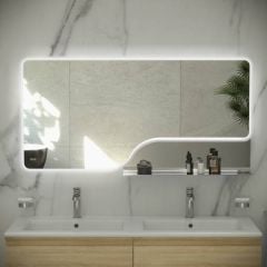 RAK Ceramics Ornate 600 x 1200mm LED Illuminated Mirror - Chrome - RAKORNCP5003