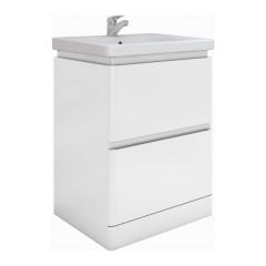 RAK Ceramics Resort Floor Standing 650mm Basin Unit - White - RAKRSTFSU65600