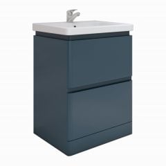 RAK Ceramics Resort Floor Standing 650mm Basin Unit - Denim Blue - RAKRSTFSU65604