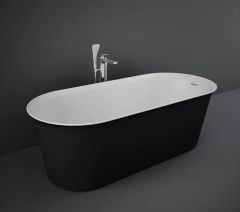RAK Ceramics Valet Freestanding Bath 1700 x 750mm - Matt Black - VALBT17075504