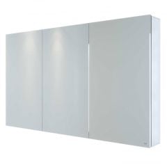 Rak Gemini Alluminium Triple Door Mirrored Cabinet With Adjustable Shelves 700x1200mm - RAKGEM5003