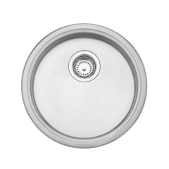 Leisure Round 450mm Single Bowl Inset Kitchen Sink (Shallow Bowl) - RD450BF/