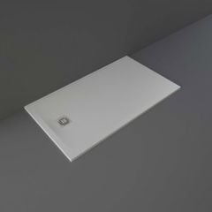 RAK Ceramics Feeling 1400 x 800mm Stone Effect Shower Tray with Anti Slip - Grey - RFST080140S503