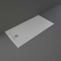RAK Feeling 1600 x 800mm Stone Effect Shower Tray with Anti Slip - Grey - RFST080160S503