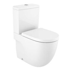 Roca MERIDIAN-N Back to Wall Rimless Pan w/ Dual Outlet - White - 34224L000