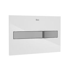 Roca PL2 Dual Flush Plate - White/Chrome - A890096005