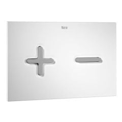 Roca PL6 Dual Flush Plate - White/Chrome - A890085005