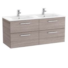 Roca Victoria 1200mm Unik 4 Drawer Basin Unit & Basin - City Oak