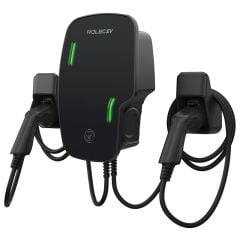 Rolec Zura Smart EV Charger - 2 x up to 7.4kw Type 2 5m Tethered - Black - ROLEC3150B