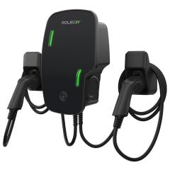 Rolec Zura Smart EV Charger - 2 x up to 7.4kw Type 2 10m Tethered - Black - ROLEC3155B