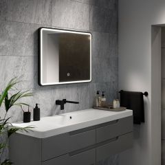 Sensio Frontier Colour Changing LED Mirror 600x800 - Brushed Brass Lifestyle